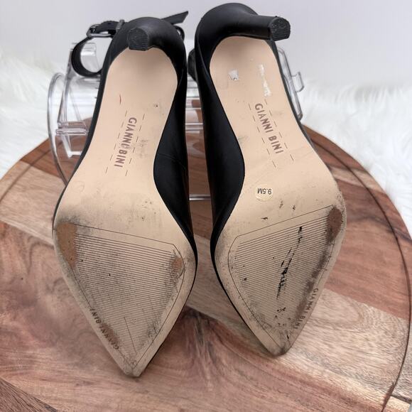 Gianni Bini Shoes Womens Size 9.5 Black Ankle Strap Stiletto Pumps Pointed Toe‎ - Picture 8 of 15
